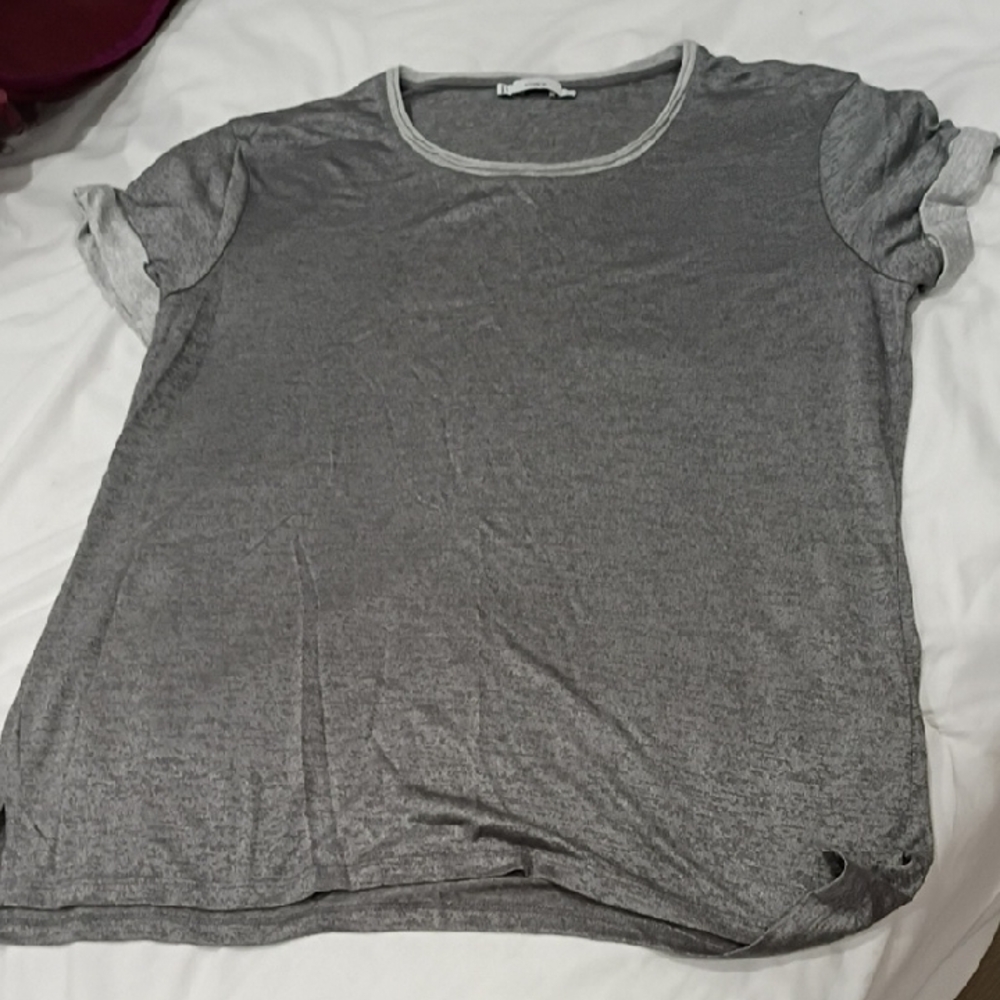 Vince Heather Gray Short Sleeve Tee